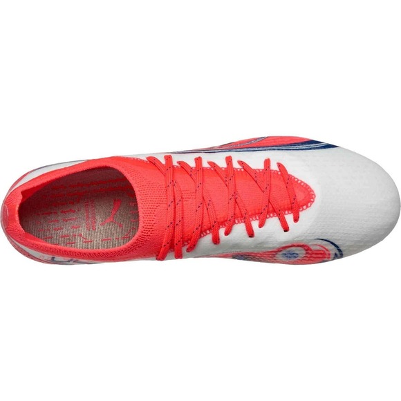 Puma Ultra Ultimate CP FG/AG 107320 01 White Red Mens Soccer Cleats Size 10.5 main image 5